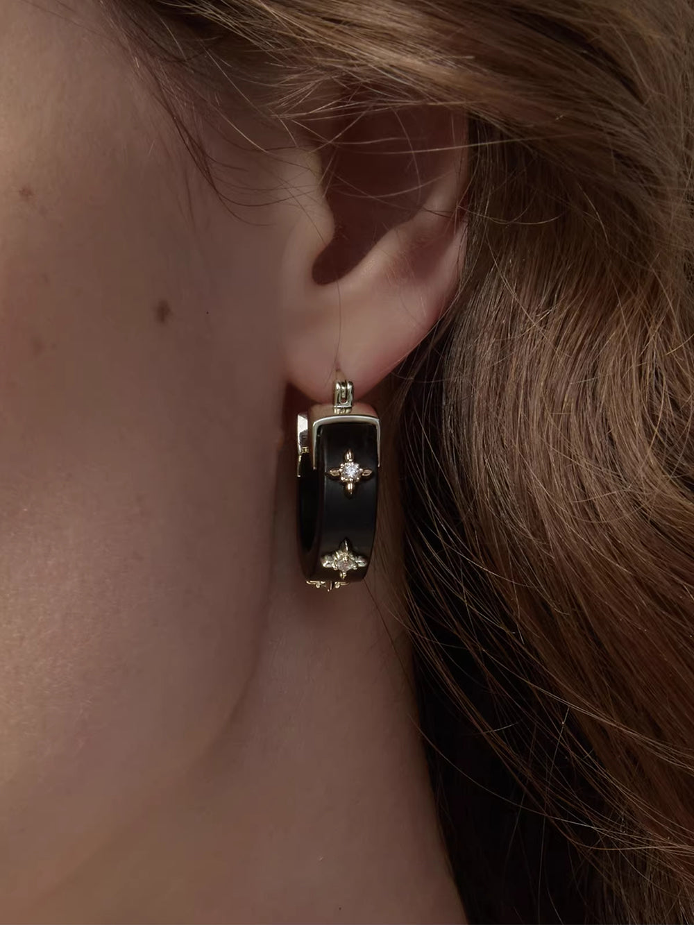 MUKTANK×SUN HUNTER Wooden Iris Hoop Earrings