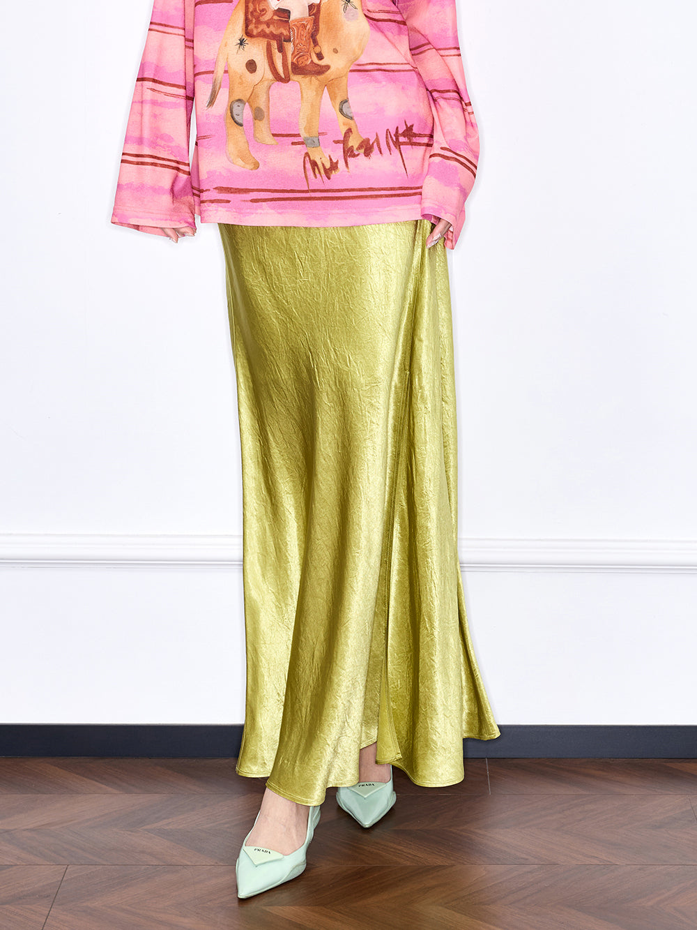 MUKZIN "Capsule Collection" Versatile Slit Mermaid Silky Maxi Dress in New Chinese Style