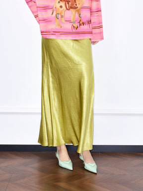 MUKZIN "Capsule Collection" Versatile Slit Mermaid Silky Maxi Dress in New Chinese Style