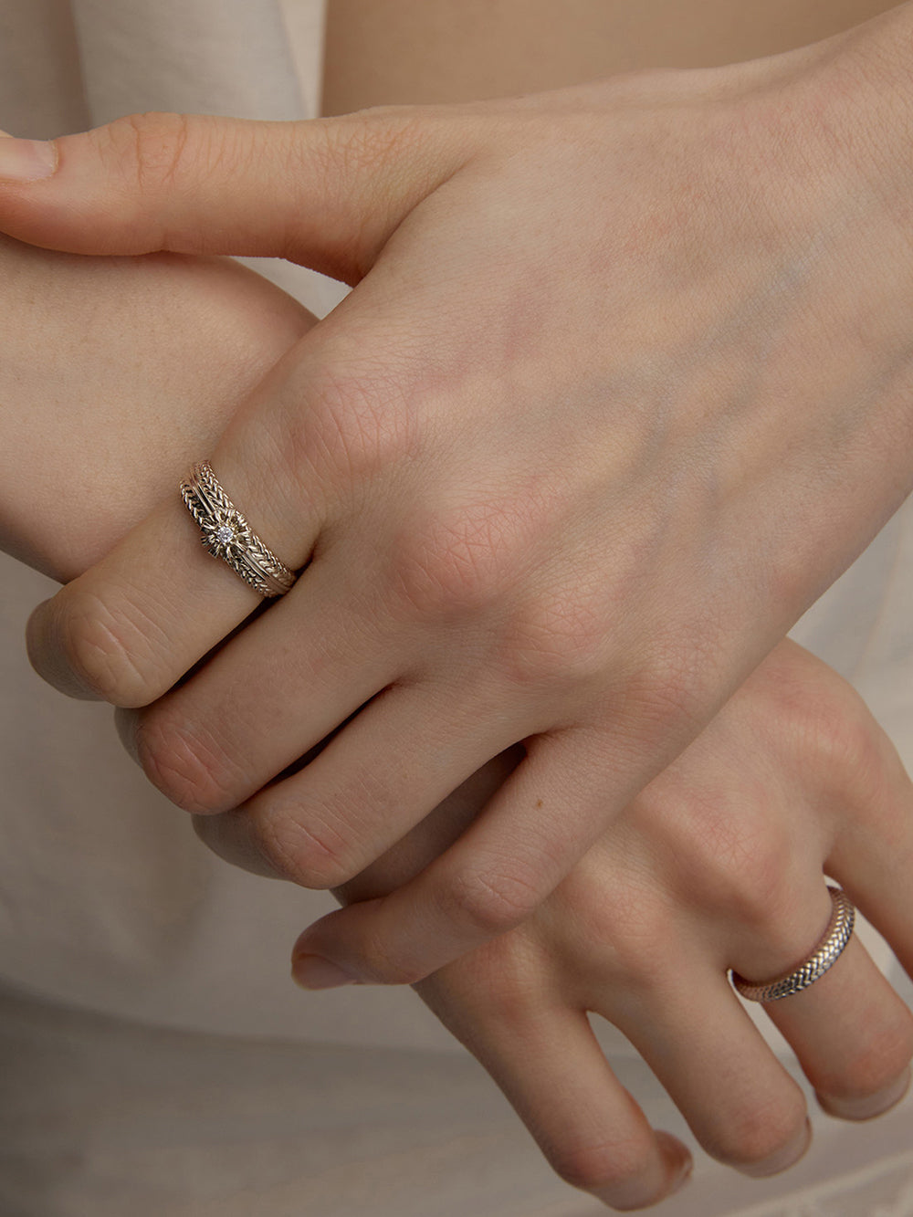 MUKTANK×SUN HUNTER Garden Daisy Woven Ring