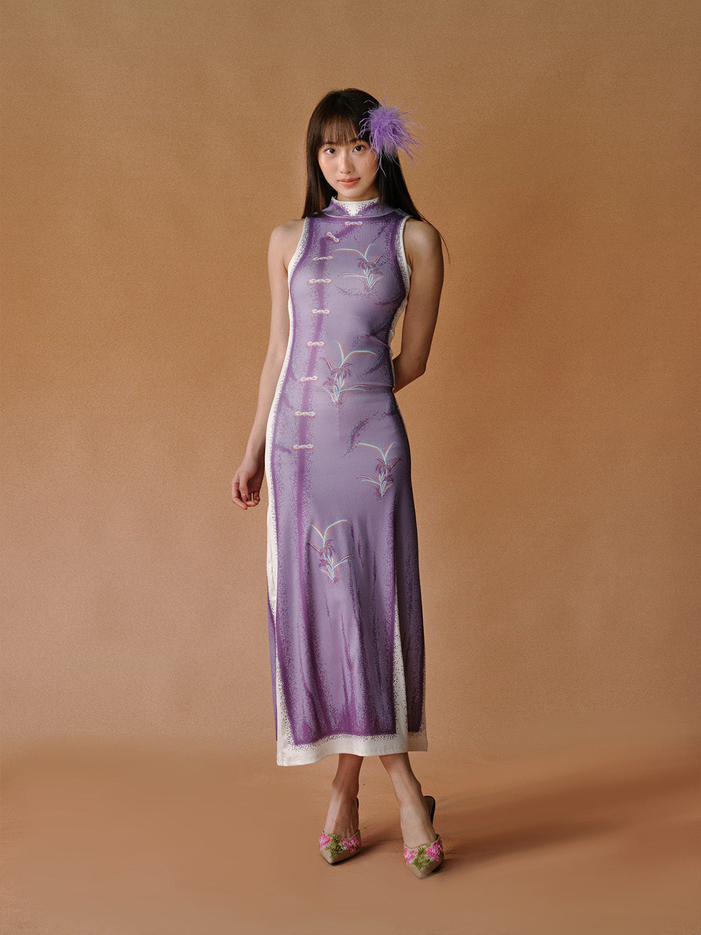 MUKTANK x LOUMUTAKU Neo-Chinese Purple Dress