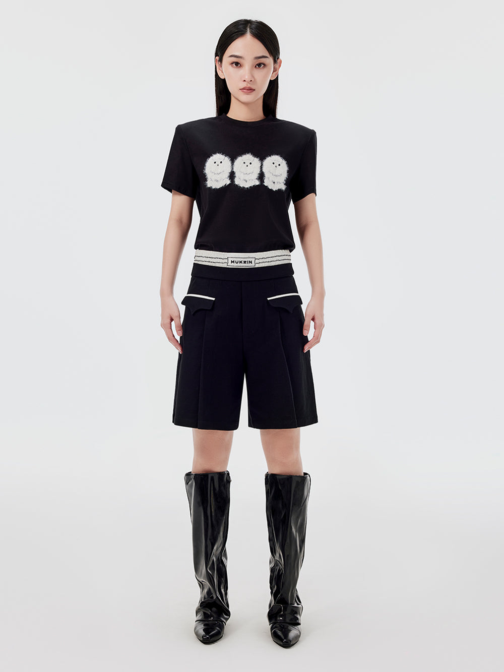 MUKZIN  ムクジン　ショートパンツセットアップ MUKZIN Black Casual Shorts