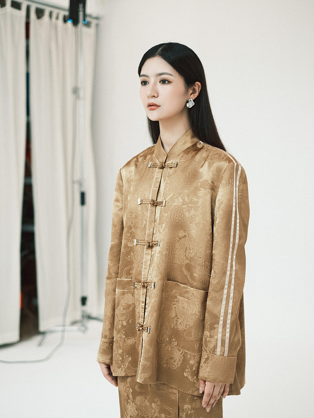 MUKZIN Lilong "thunderclap" Embossed Jacquard Neo-Chinese Style Tang Jacket