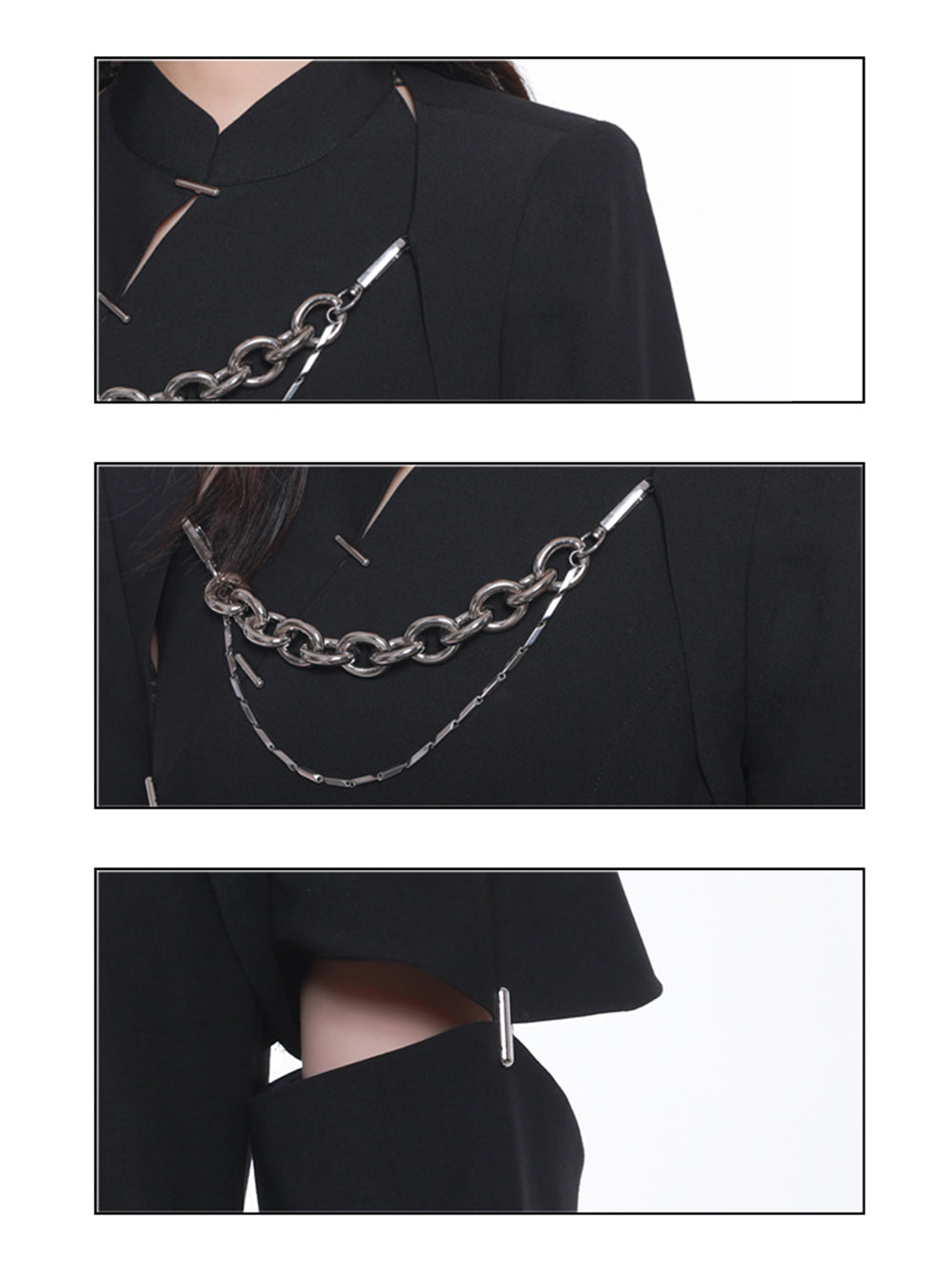 MUKTANK×CUUDICLAB Chain Decorated Short Outerwears