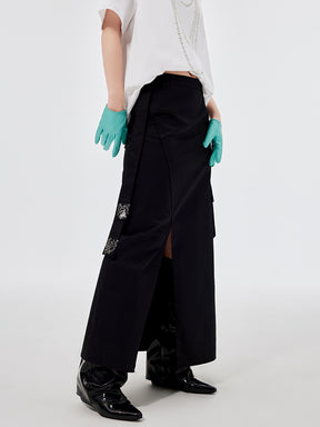 MUKZIN Workwear Straight Midi Skirt