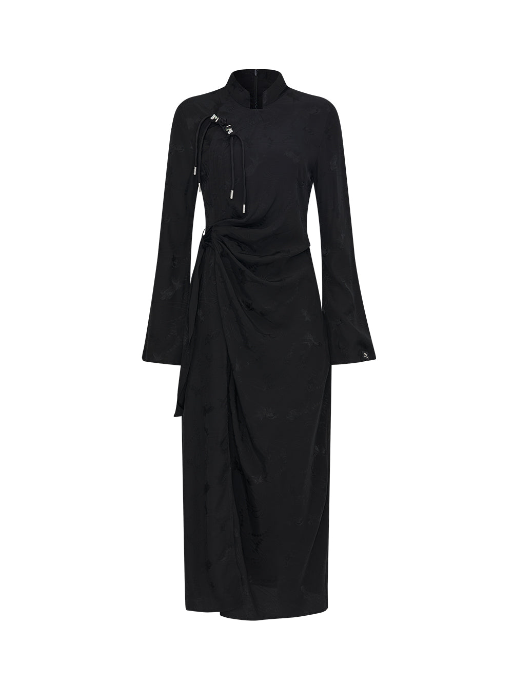 MUKZIN Linglong "Joyful Phoenix" - New Chinese-Style Jacquard High-Slit Cheongsam Dress