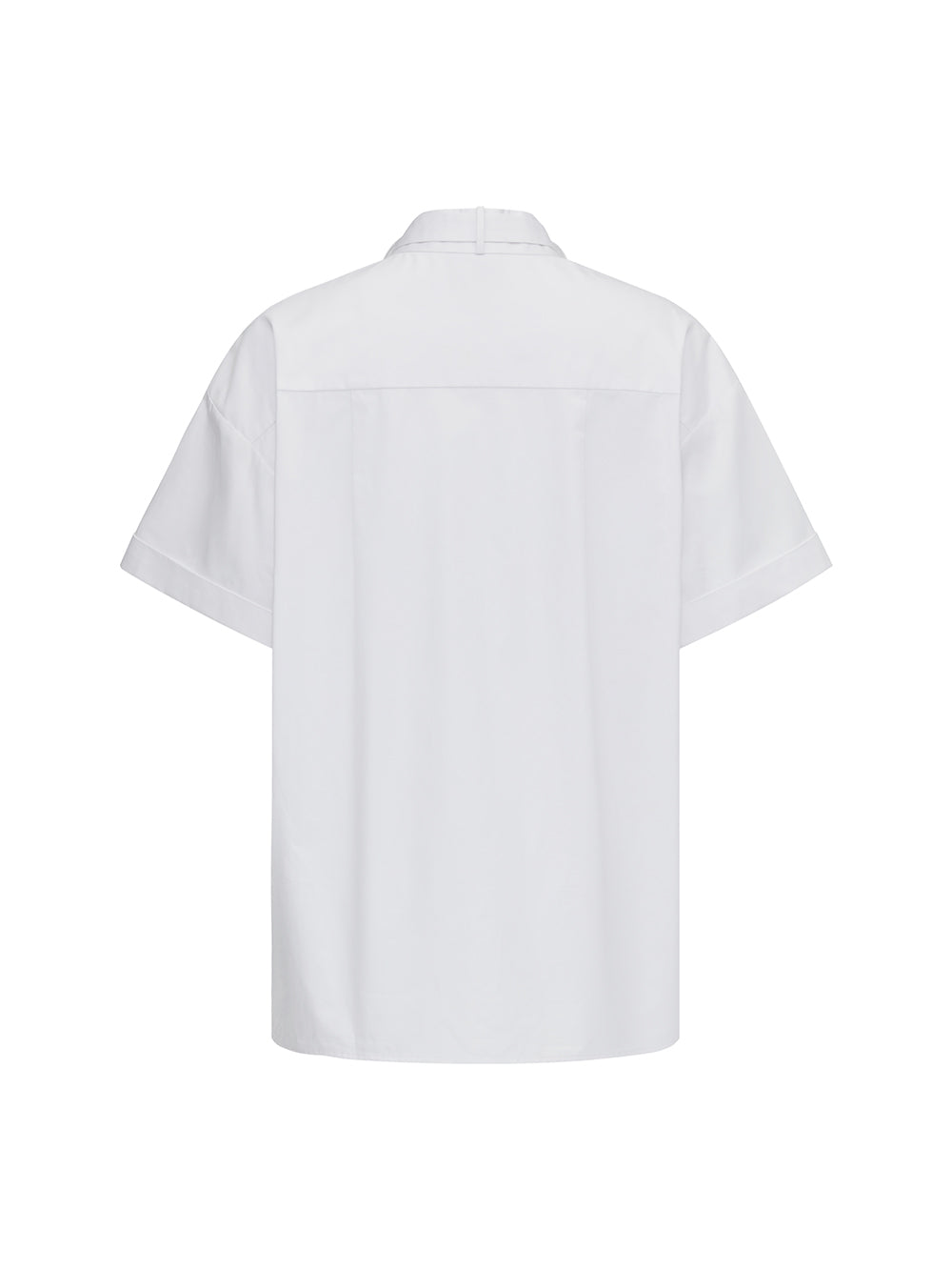 MUKZIN White Varsity Collar Shirt