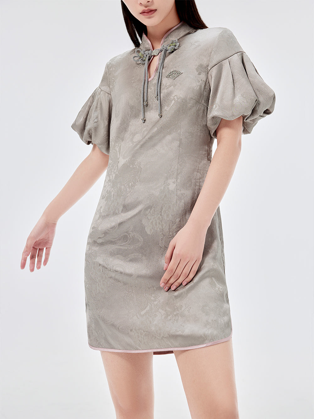 MUKZIN Vintage Jacquard Cheongsam Dress