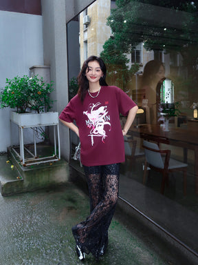 MUKZIN 3-color Loose Print T-shirt