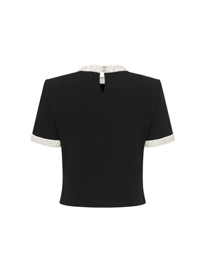 MUKZIN Slim Fit Casual Comfortable Color Block Short T-shirt