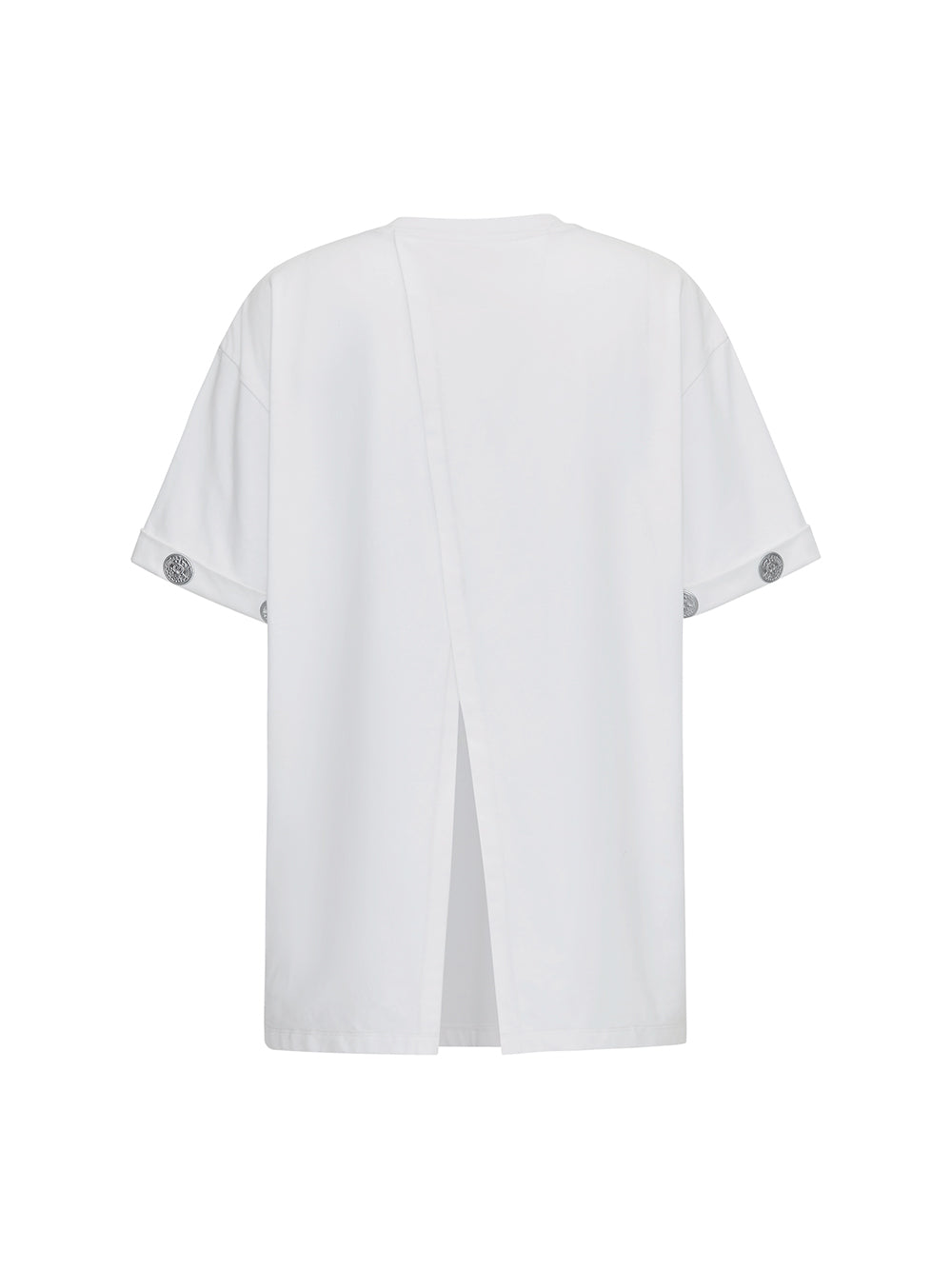 MUKZIN Simple Back Slit T-shirt