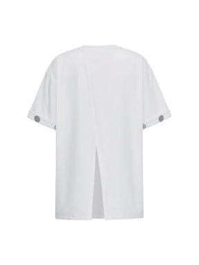 MUKZIN Simple Back Slit T-shirt