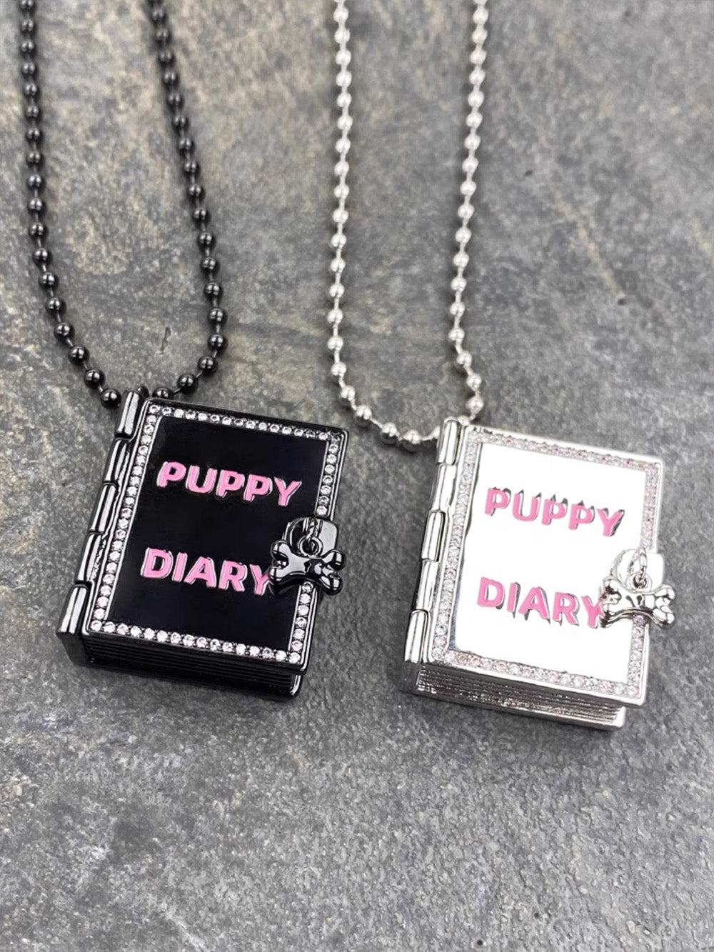 MUKTANK X WHITEHOLE Small Dog Diary Box Unique Necklace
