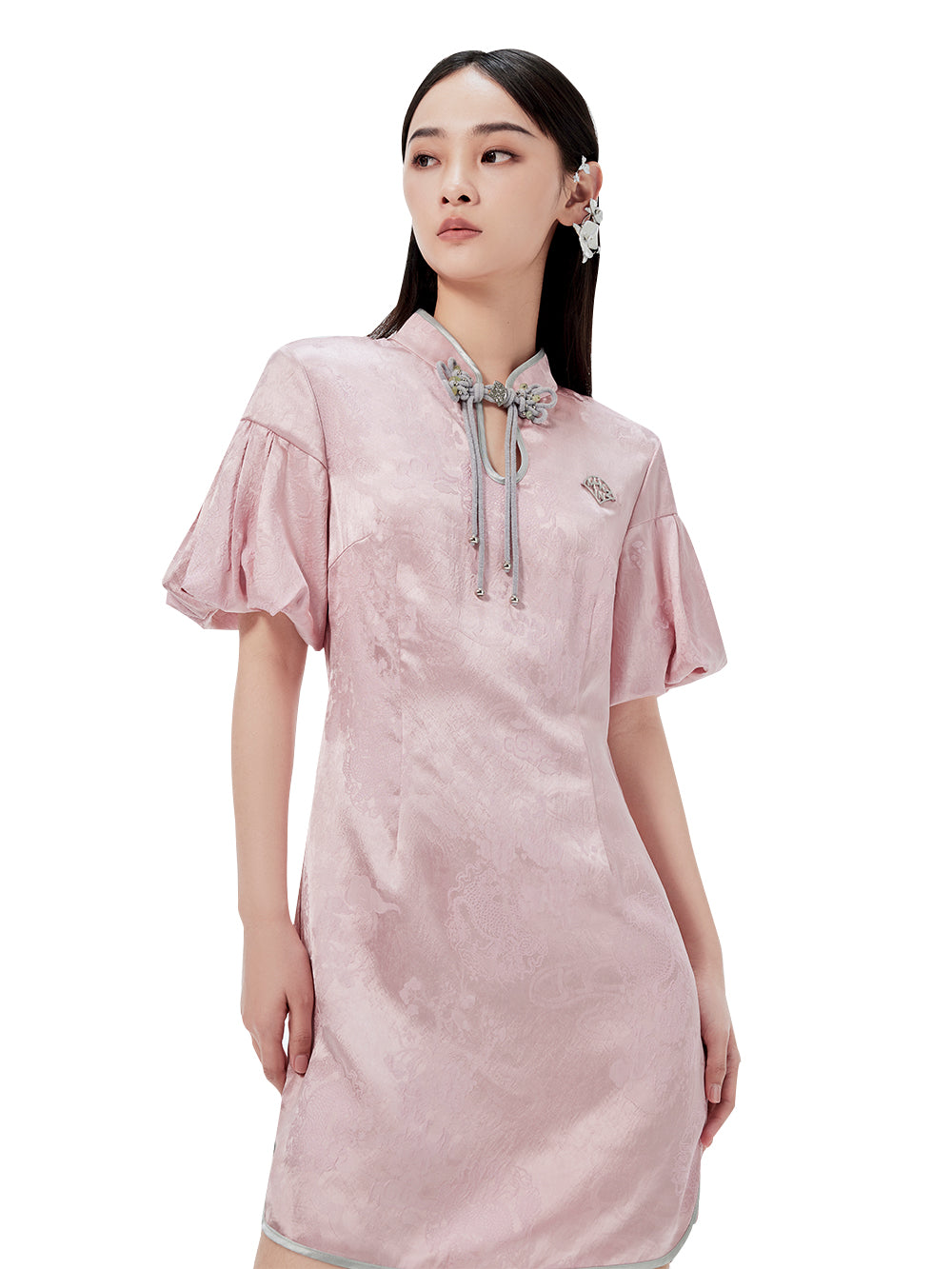 MUKZIN Vintage Jacquard Cheongsam Dress