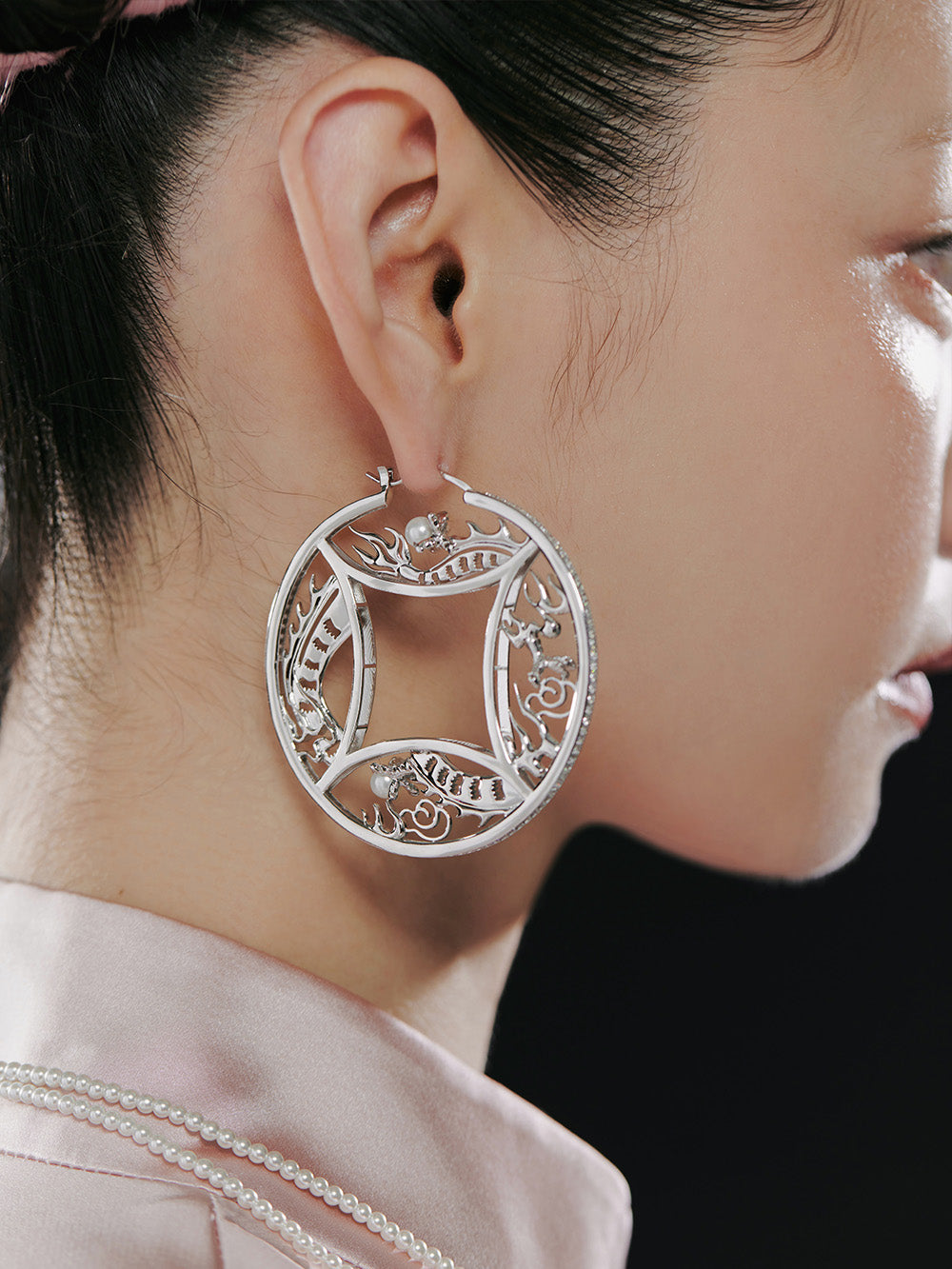 MUKTANK x GEL E LUA Dragon Coin Statement Earrings