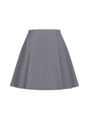 MUKZIN Versatile Gray Slimming Preppy Skirt