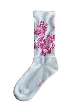 WS Rose Red/ Pink Velvet Turkey Feather Pajamas+Socks