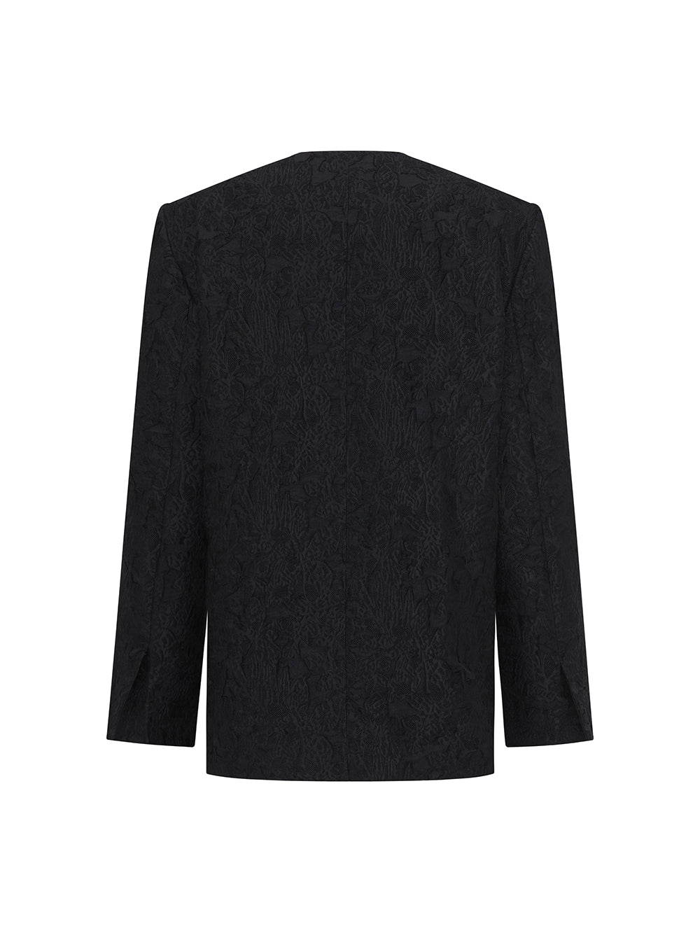 MUKZIN Black Stylish Jacquard DurableVersatile Suit
