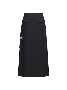 MUKZIN Workwear Straight Midi Skirt