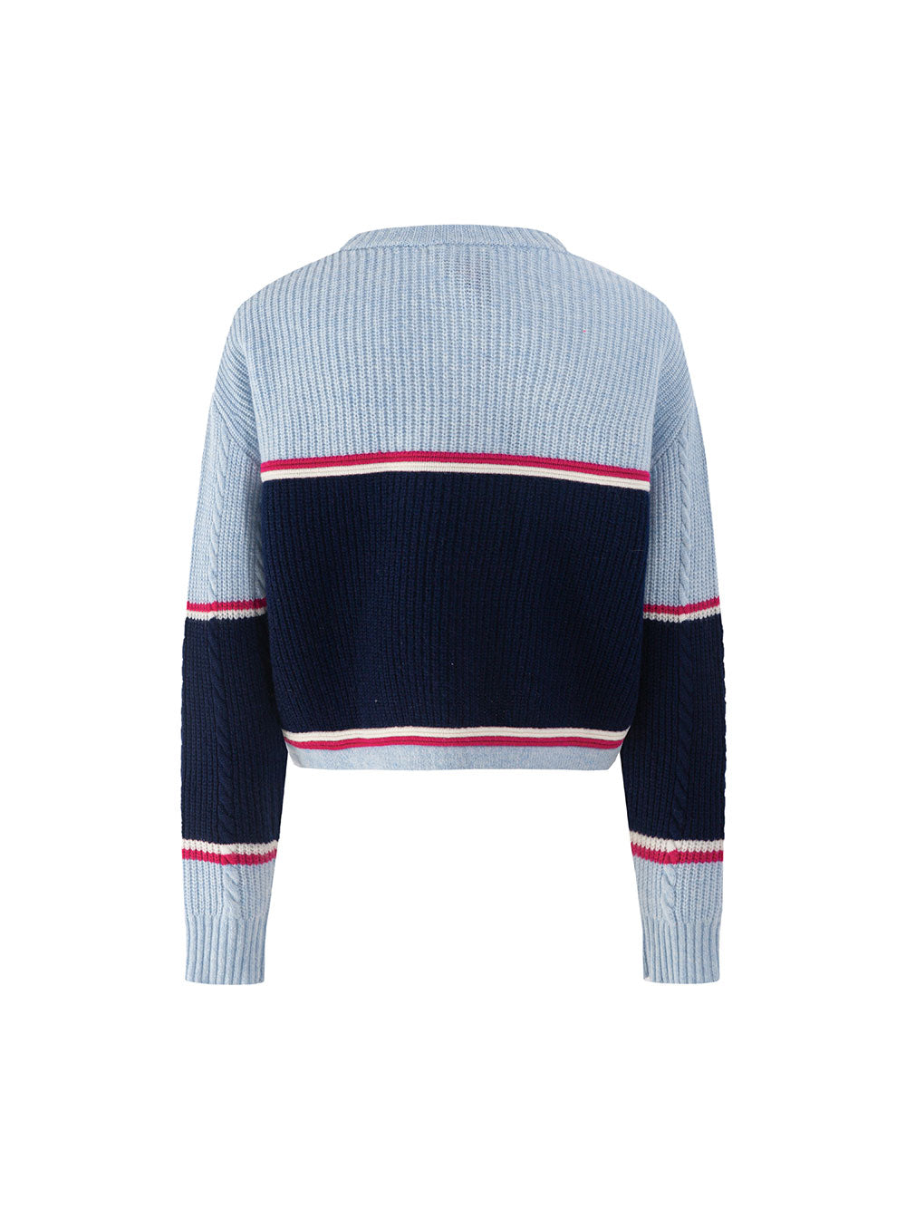 mukzin ニット MUKZIN Bowknot Ginger and Red Color Blocking Sweater