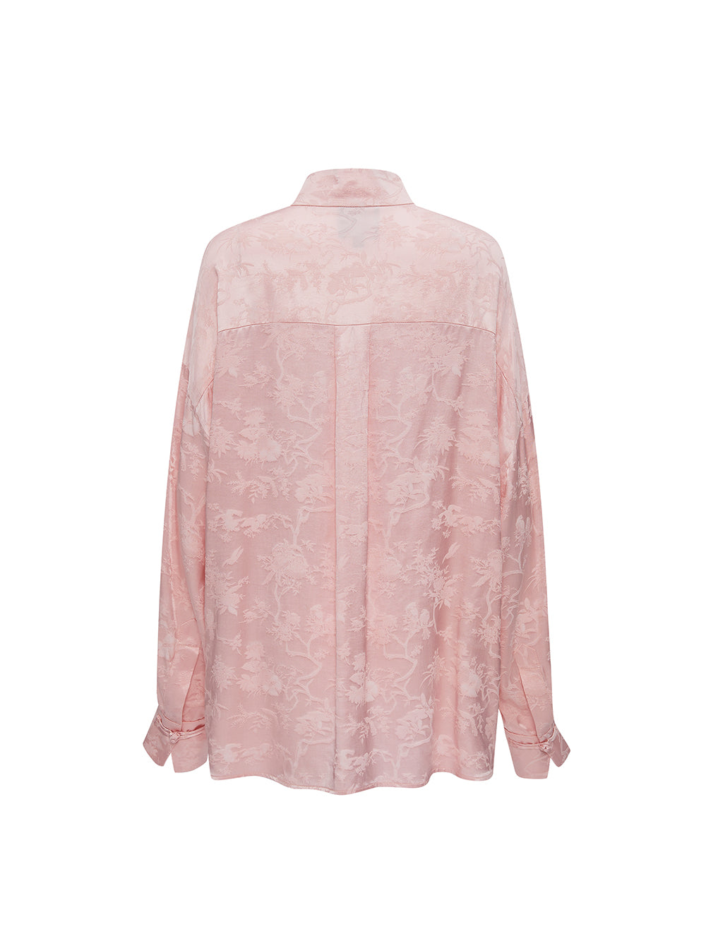 MUKZIN Linglong "Intoxicated by Flowers" - Neo-Chinese Asymmetric Mandarin Collar Shirt