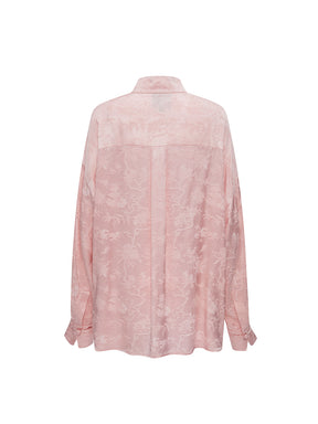 MUKZIN Linglong "Intoxicated by Flowers" - Neo-Chinese Asymmetric Mandarin Collar Shirt