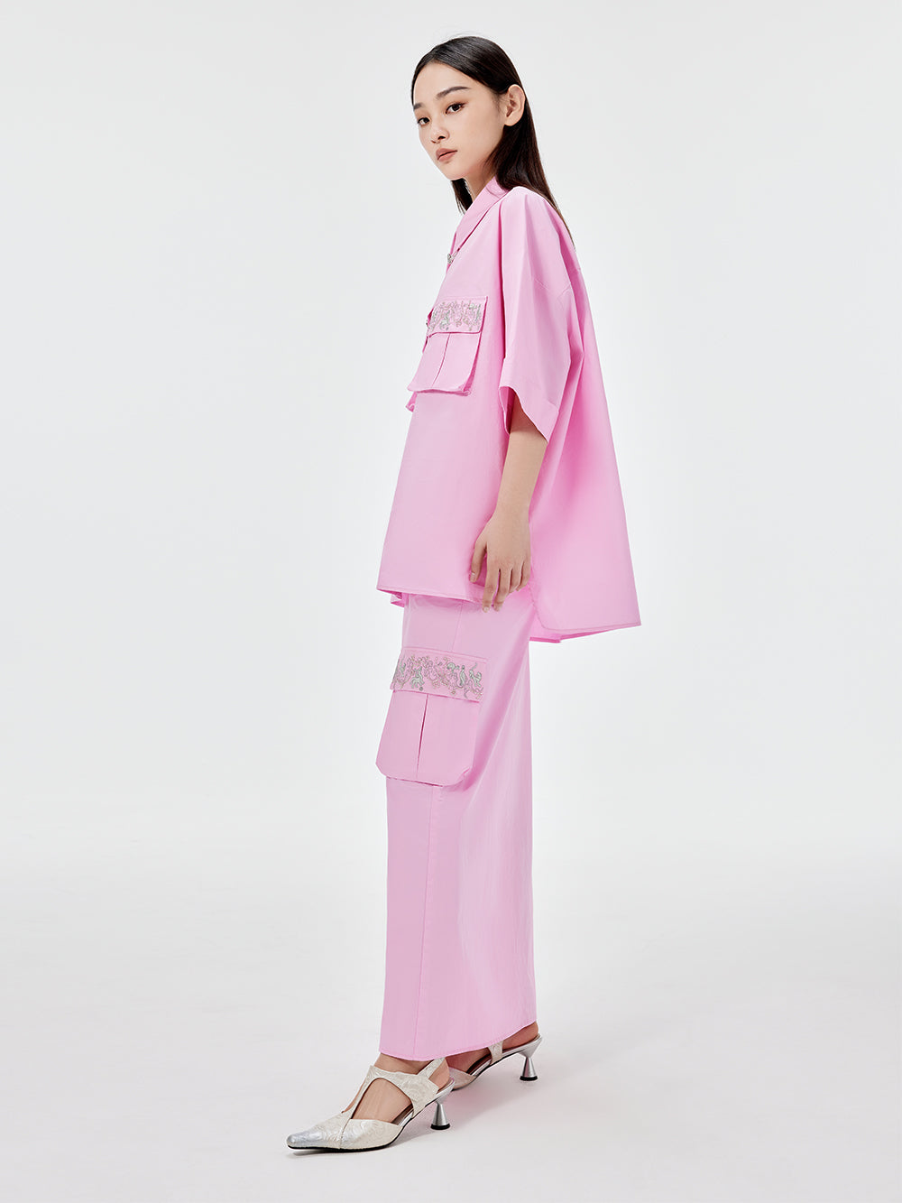 MUKZIN Workwear Straight Midi Skirt