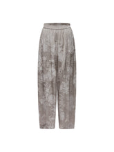 MUKZIN Lilong "thunderclap"Embossed Jacquard Draped Harem Pants