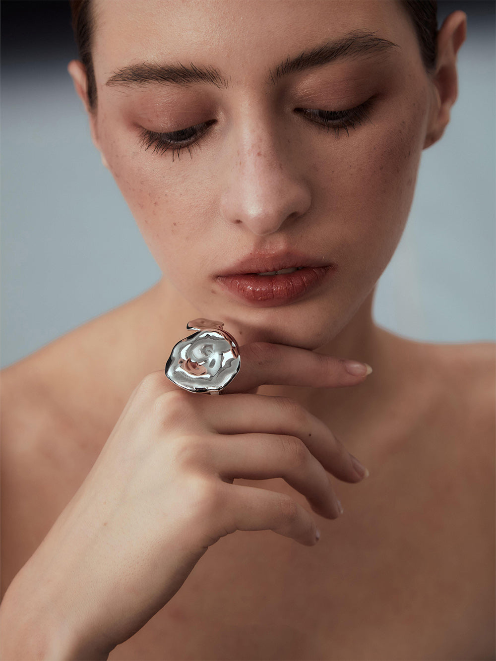 MUKTANKxPEARLONA Dangerous Garden -Pleated Mushroom Pearl Ring
