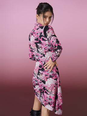 MUKZIN Plum Blossom Dragon Printed Cheongsam