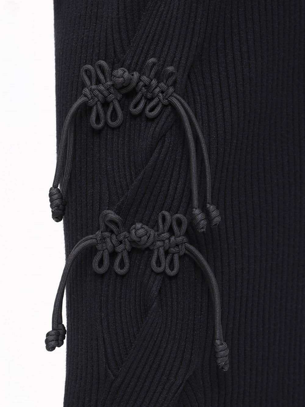 MUKTANK×CUUDICLAB Knit Frog Button Midi Skirts