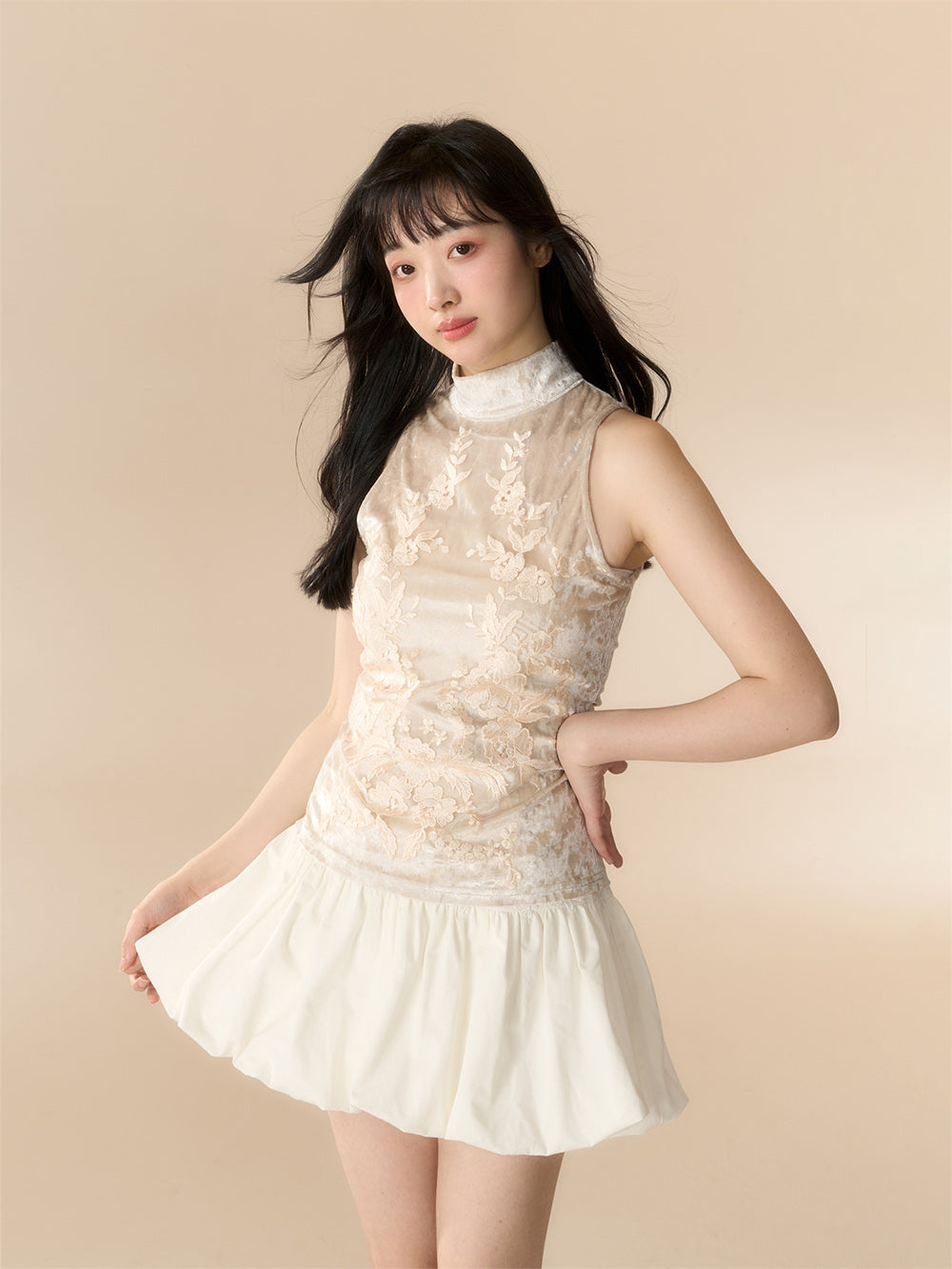 ★muahmuah☆STITCH LOGO PLEATS SKIRT STITCH LOGO PLEATS SKIRT [1color] - muahmuah | 60% - Asian