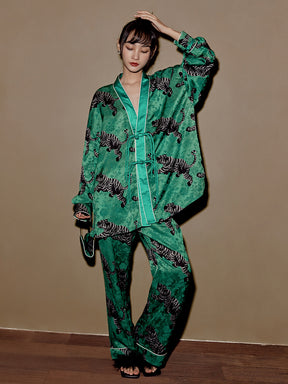 MUKZIN Crouching Dragon and Hidden Tiger Neo Chinese  Pajama Shirts