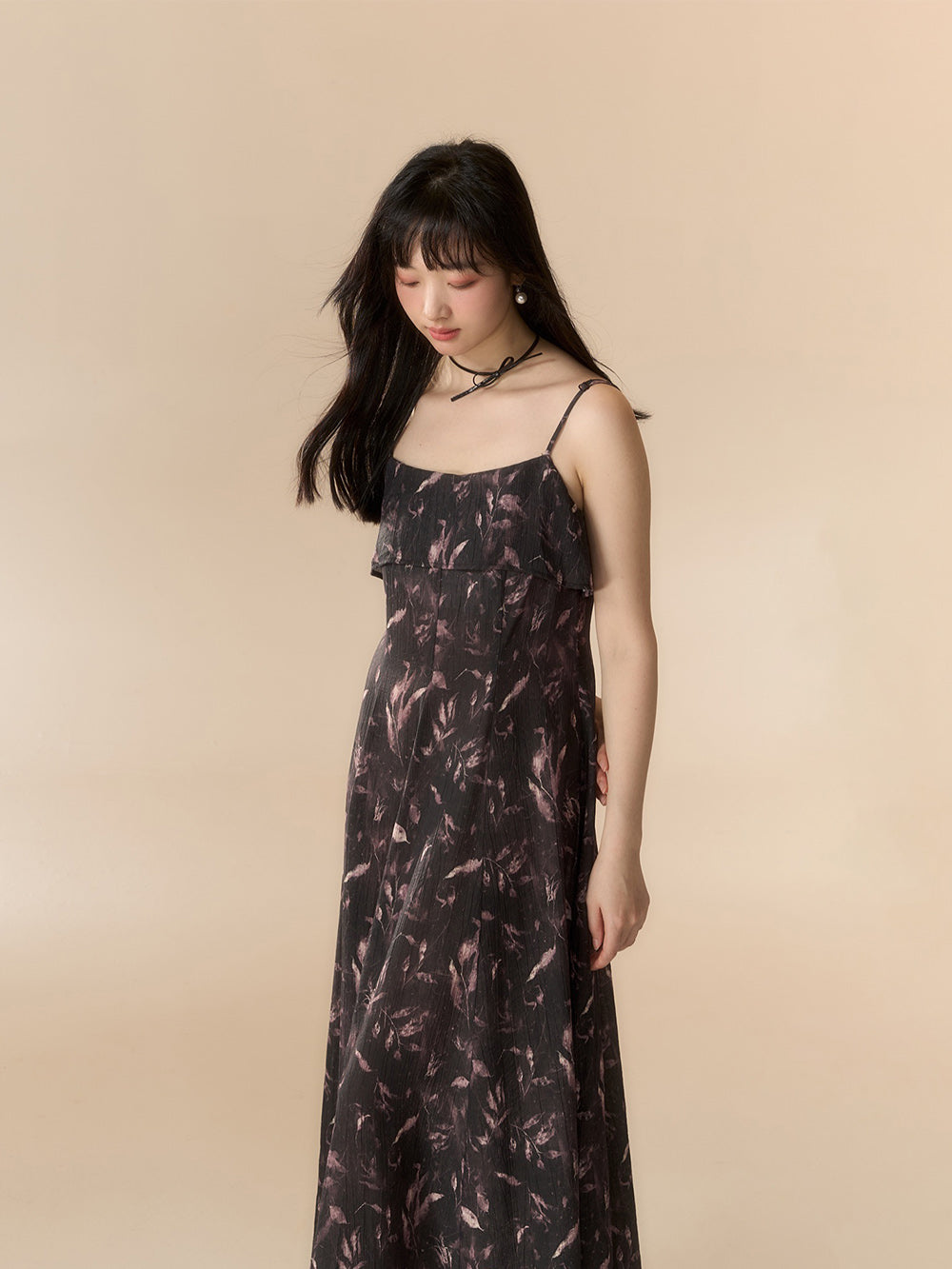 MUKTANK X LOUMUTAKU New Chinese-Style Off-shoulder Tie-dye Dress