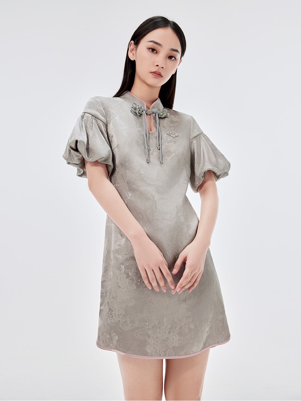 MUKZIN Vintage Jacquard Cheongsam Dress