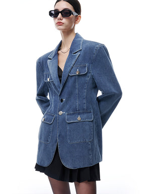 MUKTANK x MODULER Blue Washed Denim Suit