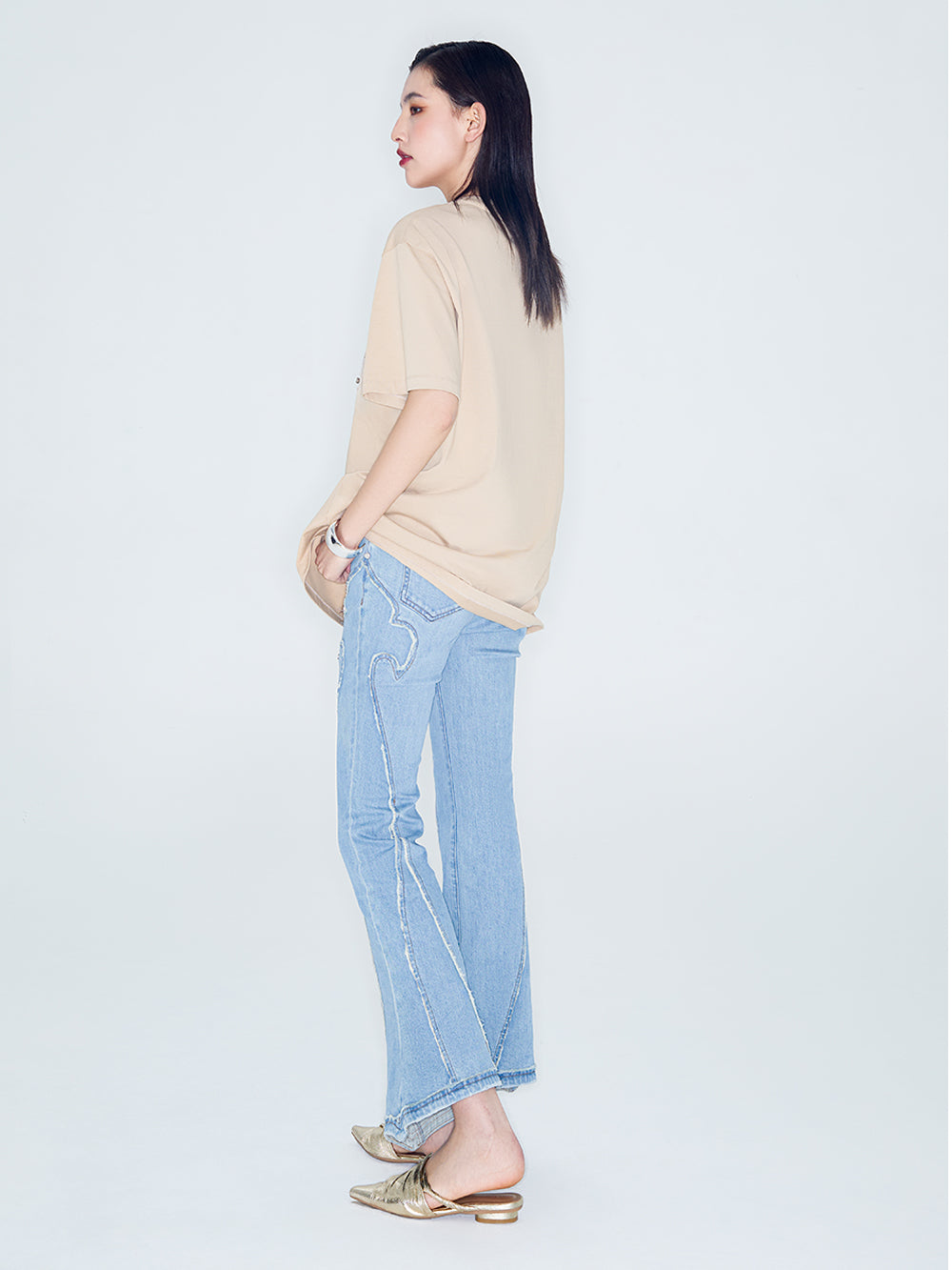 MUKZIN Linglong“Pearl” Vintage Loose Basic T-Shirt