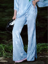 MUKZIN Blue Slim-fit Slit Pants