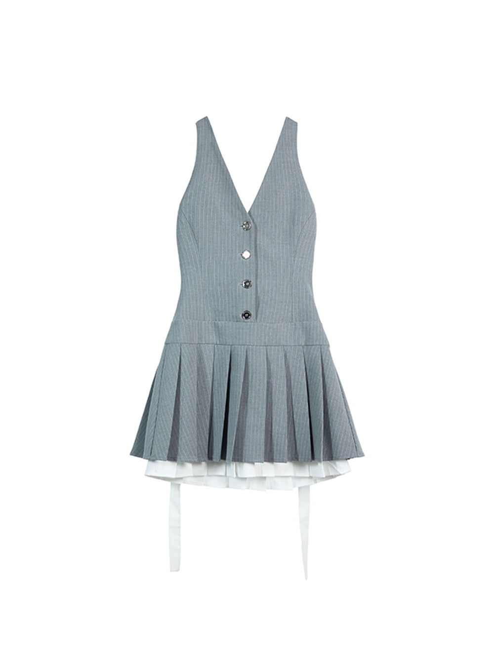 MUKTANK x MODULER Gray Vest Dress