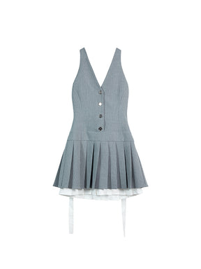 MUKTANK x MODULER Gray Vest Dress