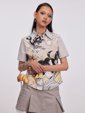 MUKTANK x Damage Asia Printed Fitted Shirt