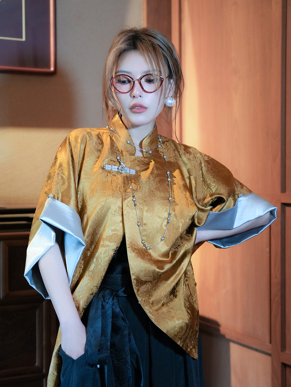 MUKZIN Tricolor Chinese Cheongsam Jacket