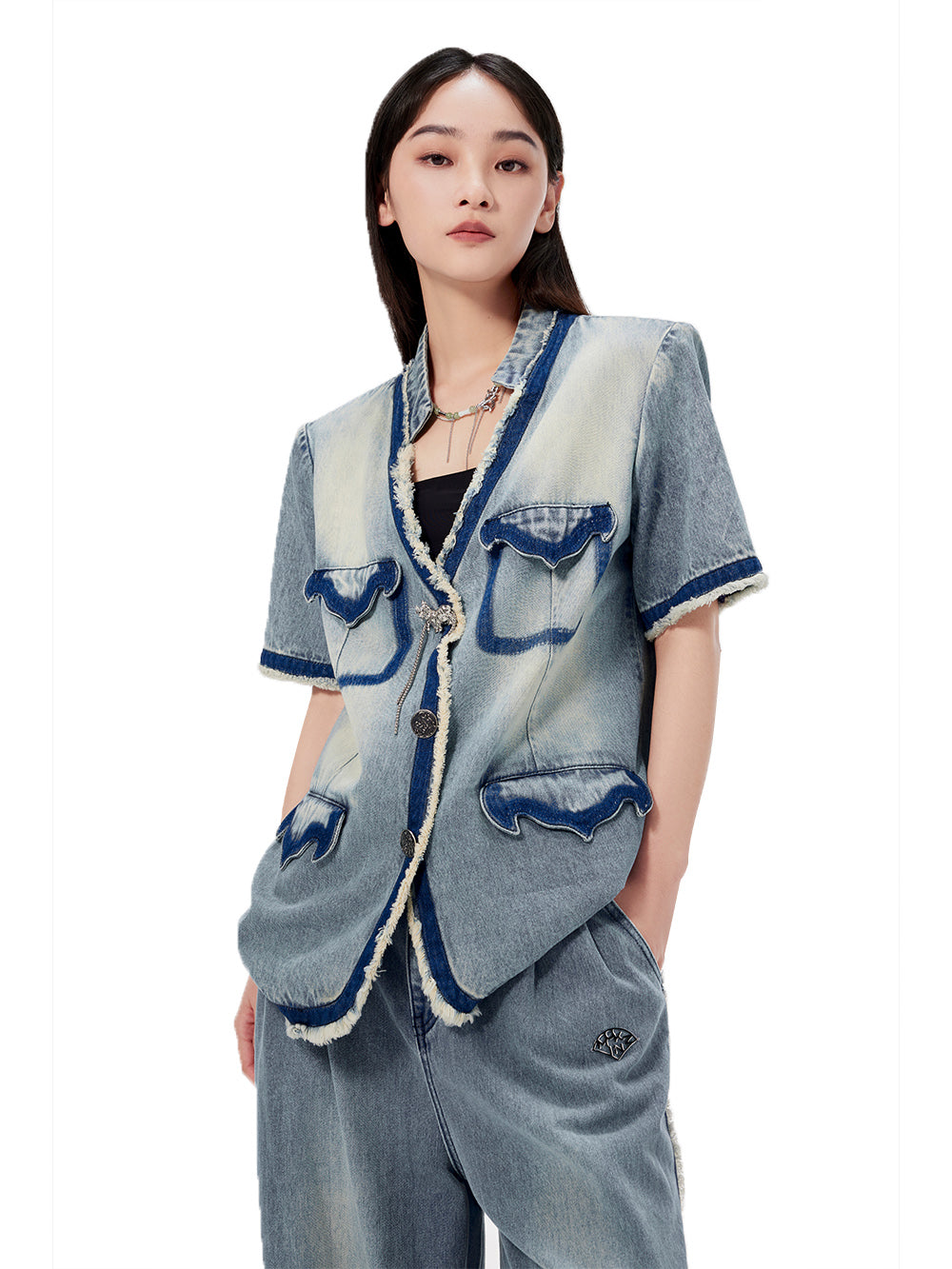 mukzin ショートジャケット MUKZIN Chinese Style Short Jacket