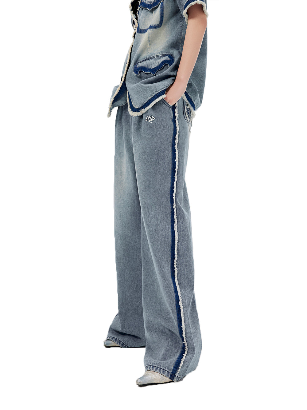 MUKZIN Vintage Denim Short-sleeved Jacket