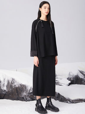 MUKTANK x CUUDICLAB Neo-Chinese Style Maxi Skirt