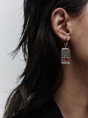 MUKTANK Fashion Horned Stone Tag Earrings