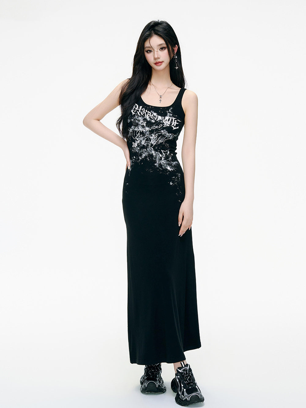 tight fitting maxi dress Floral Fit & Flare Midi Dress | Fit and Flare main image 0
