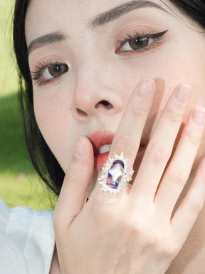 MUKTANK X QUANDO The Door of Stars Silver and Pearl Ring