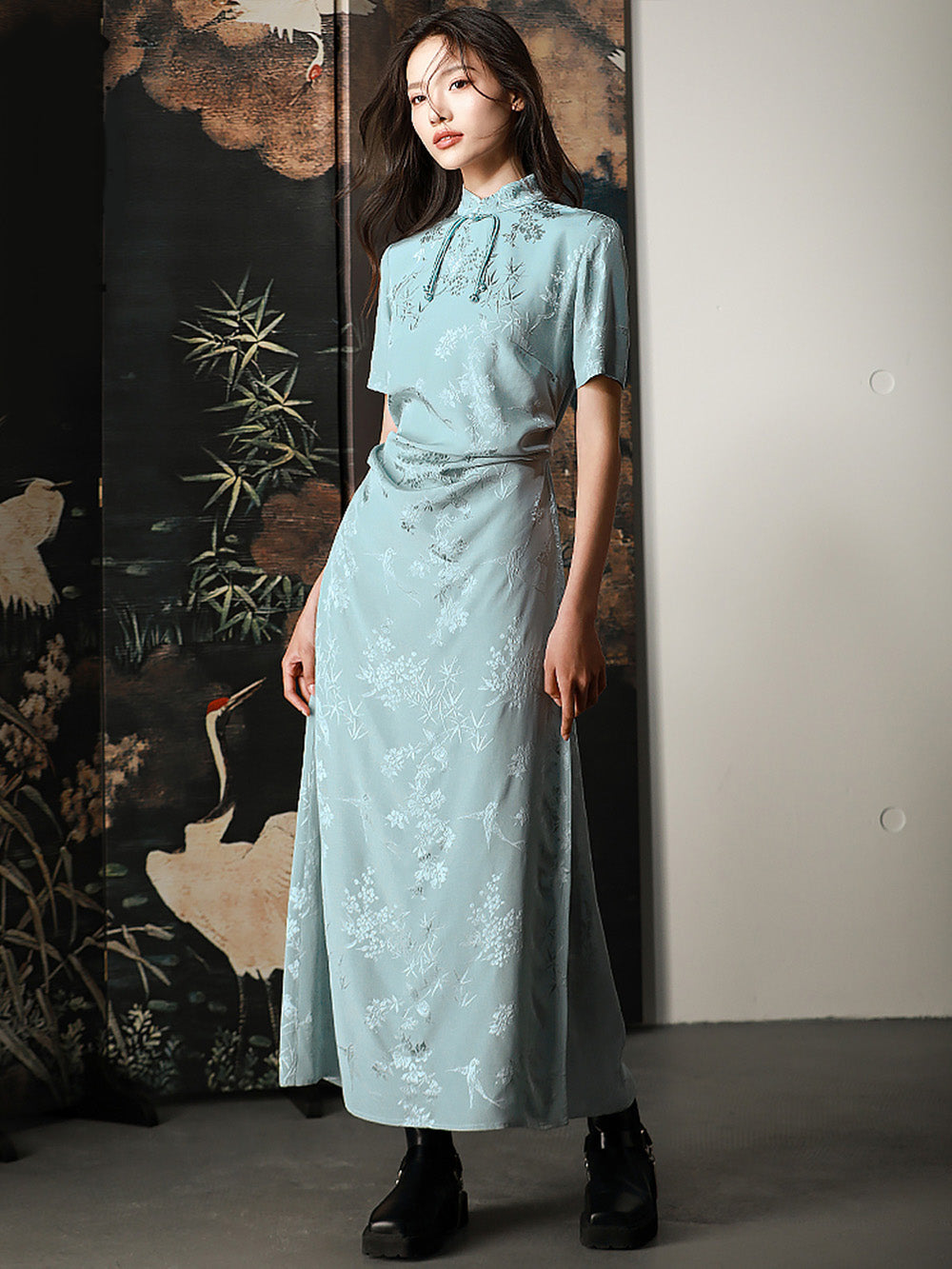 MUKTANK X CUUDICLAB Silk Jacquard Dress