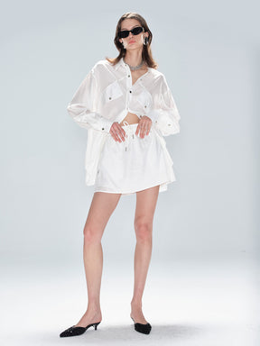 MUKTANK x MODULER Tencel Loose Shirt and Shorts Sun Protection Coordinating Set -Bottom